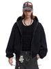 MADEEXTREME 350g Street-Style Boxy Zip-Up Hoodie with Hood