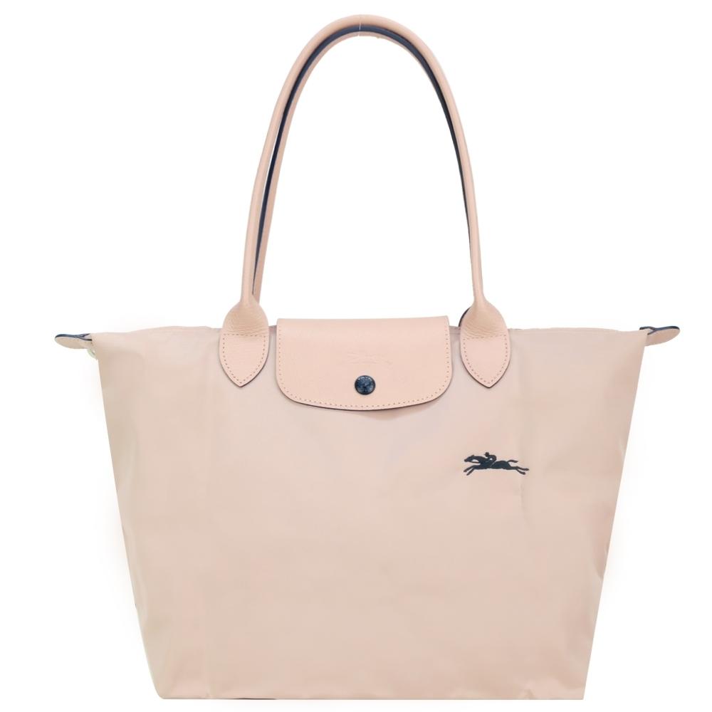 

New LONGCHAMP Le Pliage Club Canvas With Leather Canvas Bag, Tote Bag, Handbag, Shoulder Bag Women s Light Pink 1899619566 31.0*19.1*30.0CM