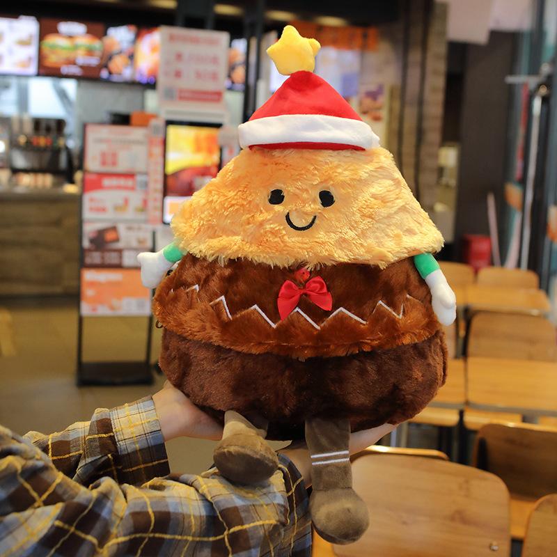 55cm Funny Christmas Series Plush Toy Santa Claus Christmas Tree Gingerbread Man Santa Hat Christmas Gift for Boys and Girls