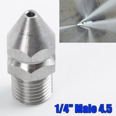 Cleaning Nozzle 1/4'' Pressure Washer Drain Sewer Cleaning Pipe Jetter Spray Nozzle 4 Jet Garden