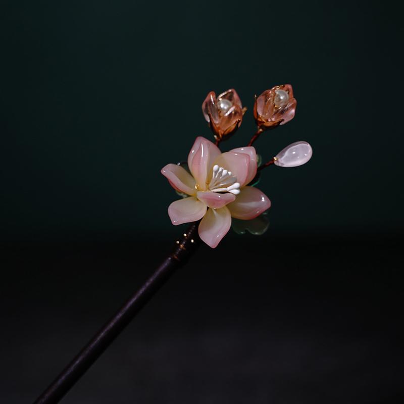 

Классическая палочка для волос китайский ханьфу аксессуары для волос глазурованный цветок заколка палочка винтаж девочки деревянная заколка для волос ювелирные изделия подарки