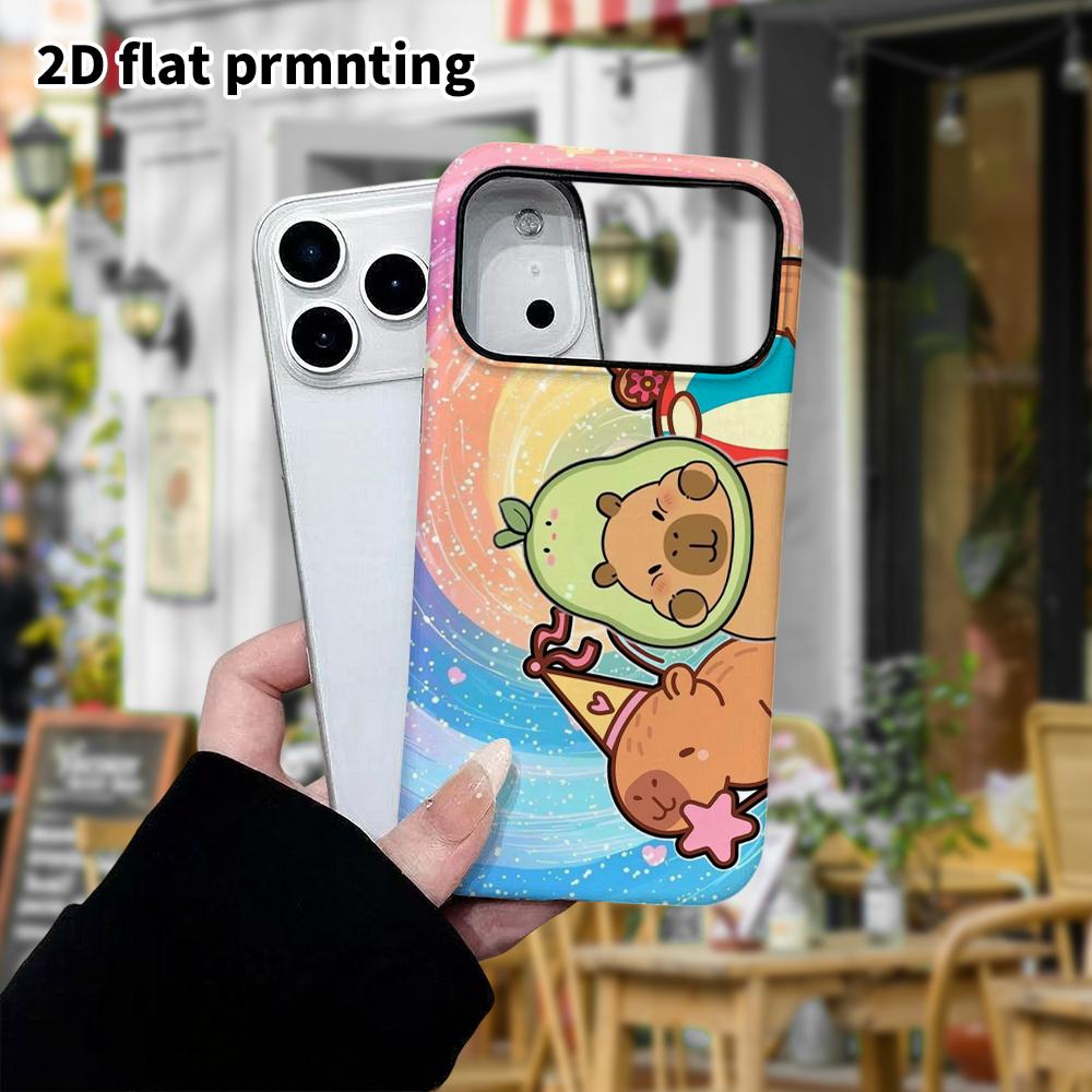 Phone Case: 2D Flat Design Suitable for iPhone 18 17 16 15 14 13 Pro Film Protective Case, Couple Style, Rainbow Galaxy, Christmas and Halloween Gifts