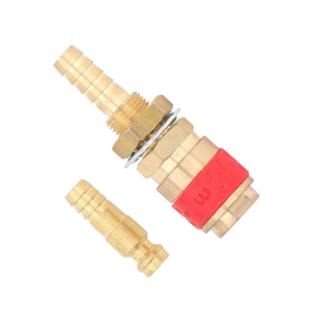 8mm Torch Hose Adapter Brass Connector Quick Coupler Fitting Kit for MIG TIG Welding