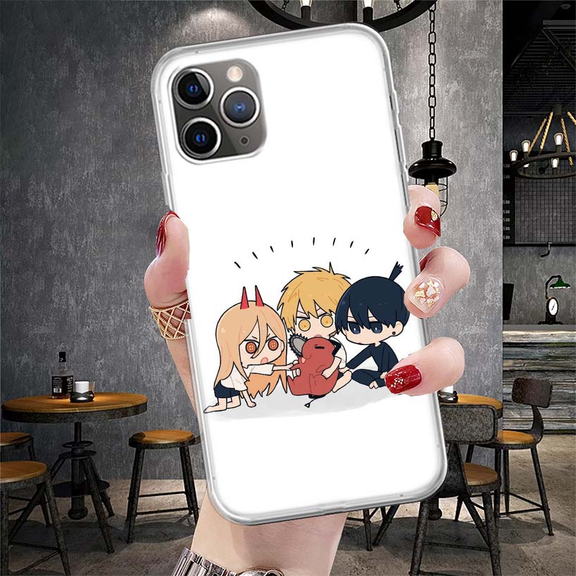 C-Chainsaw Mans Cute Soft Phone Case For IPhone 11 17 Air 16E 16 Pro Max 15 + 14 Plus 13 Mini 12 Apple 7 SE 8 Fundas Coque 11 17