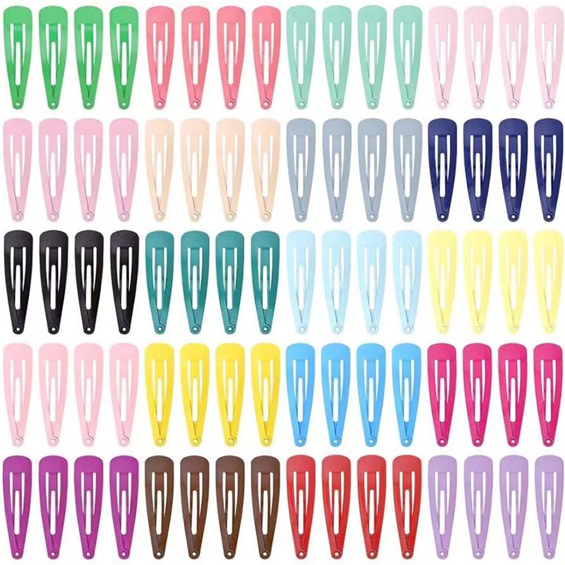 Colorful Shiny Hair Clips for Kids – Water Drop BB Hairpins for Bangs and Flyaways
