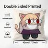Neco Arc Funny Meme Kawaii Cushion Cover Pattern Printed Pillowcase For Living Room Sofa Cushion Cover & Bedroom Decor
