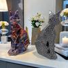 European Creative Geometric Cat Animal Ornaments Home Wine Cabinet Office Desktop Decoration Decoration Handicraft Gift