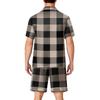 Men's Short Sleeve Pajama Set Button Down Shirt with Notched Collar and Matching Shorts Soft Casual Loungewear Sleepwear S to XXXXL