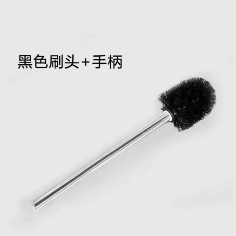 Stainless Steel Toilet Brush Bathroom WC Black Kitchen Cleaning Brush Silver Toilet Brush Scrubber Bathroom Cleaning Supplies