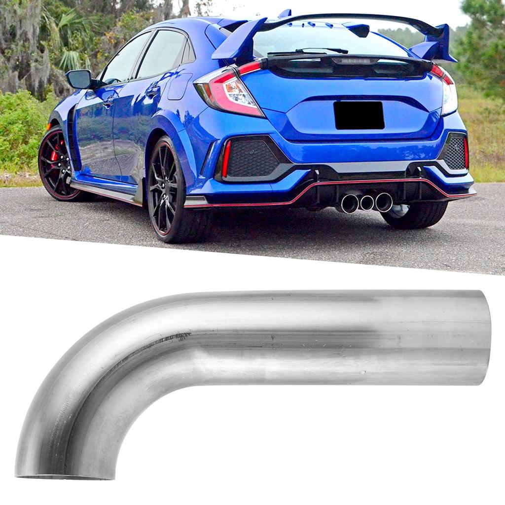2.5in Short 90 Degree Stainless Steel Exhaust Pipe Mandrel Bend Elbow Tube Car Accessories
