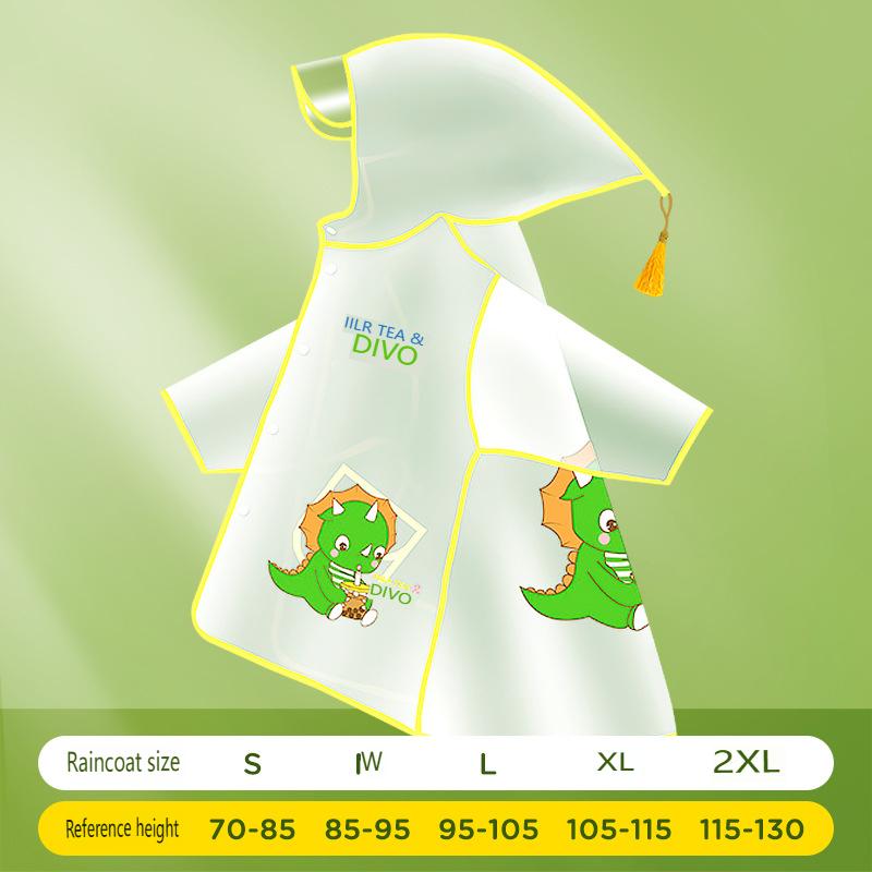 Children s Raincoat, Waterproof Full-body Poncho for Elementary School Students and Kindergarten Babies, Cartoon Transparent S