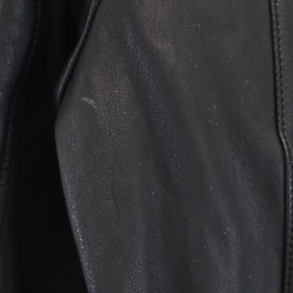 GalaabenD Cowhide Leather Jacket M Black Series Genuine Leather Men's Used