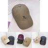 Geometric Letter Embroidered Baseball Cap With Sun Protection For Casual Wear