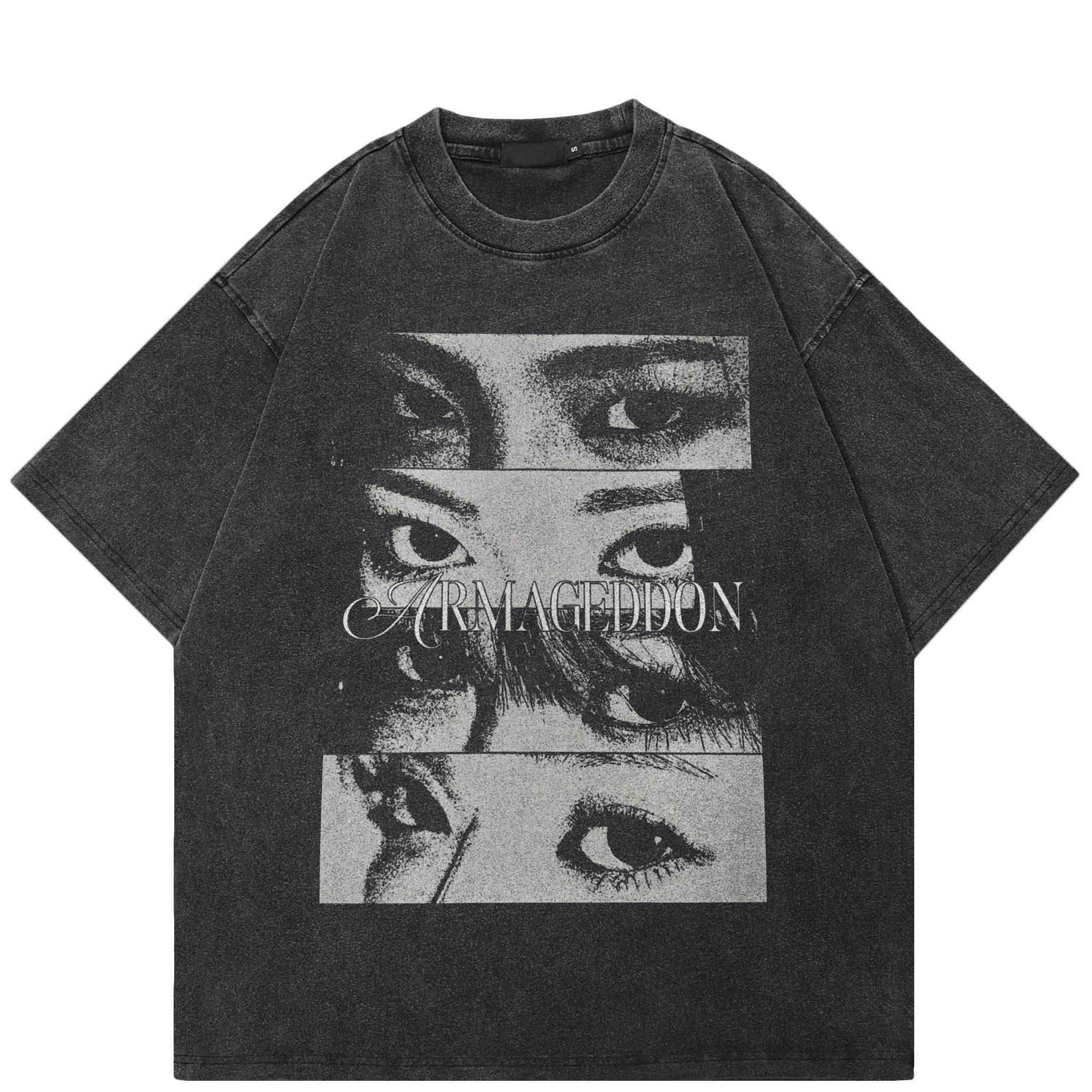 

Футболка с принтом «Глаза» в уличном стиле, черная футболка из хлопка, стираная, унисекс, топы, футболки, летняя футболка с короткими рукавами L промывают черный