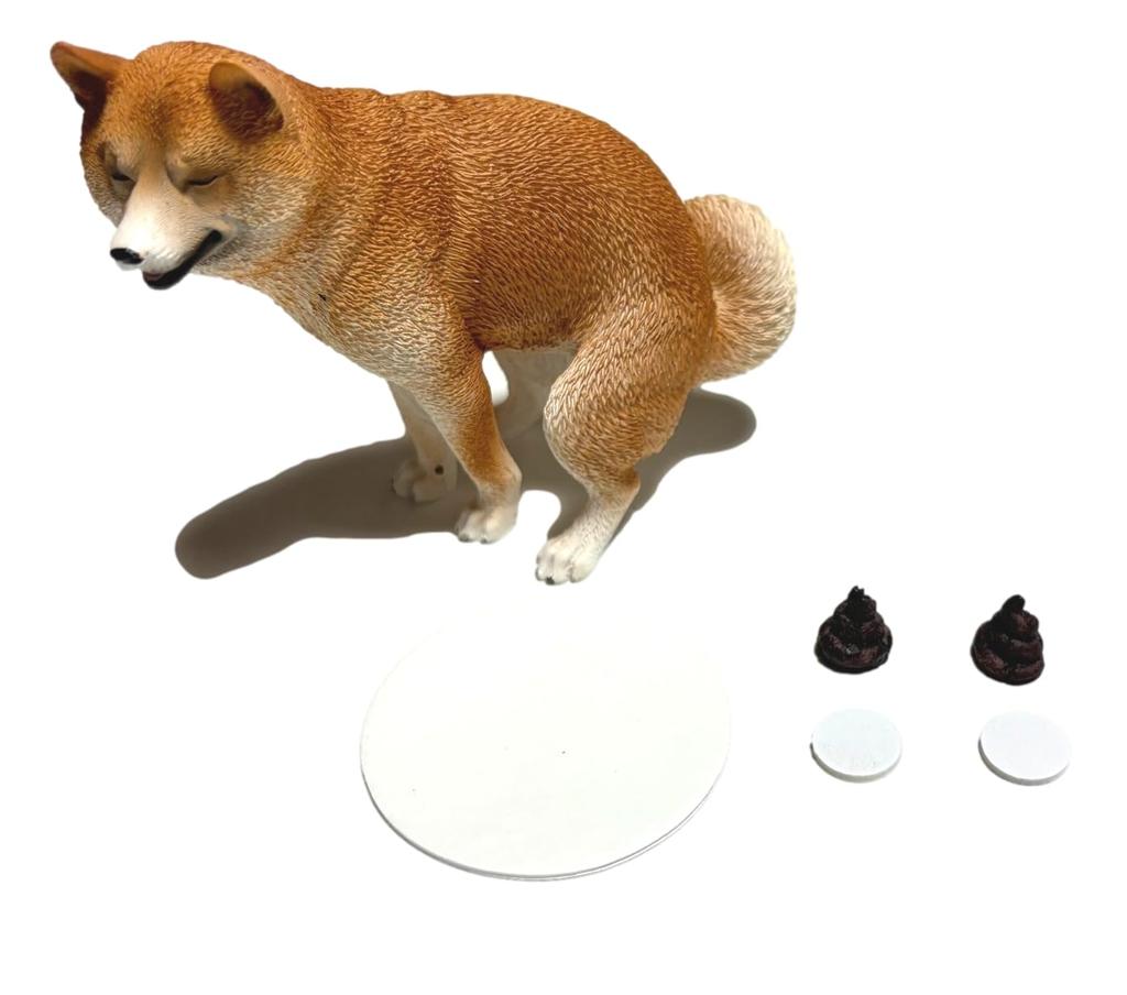 Kackender Hund Denkmal Kackender Hund Figur Lustiges Objekt [Natura Stil] (Braun)