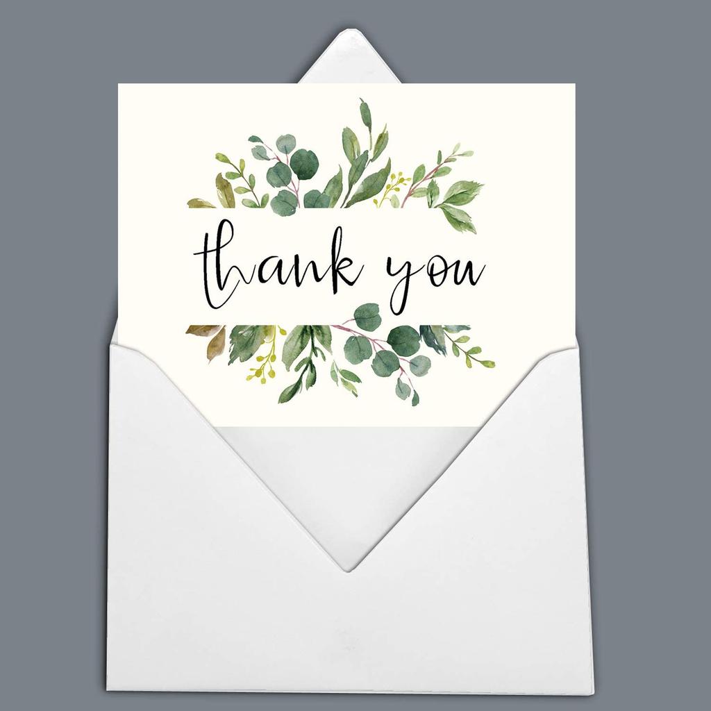 Darling Souvenir Baby Shower Thank You Notes Folded Blank Greeting Card With White Envelopes - 36
