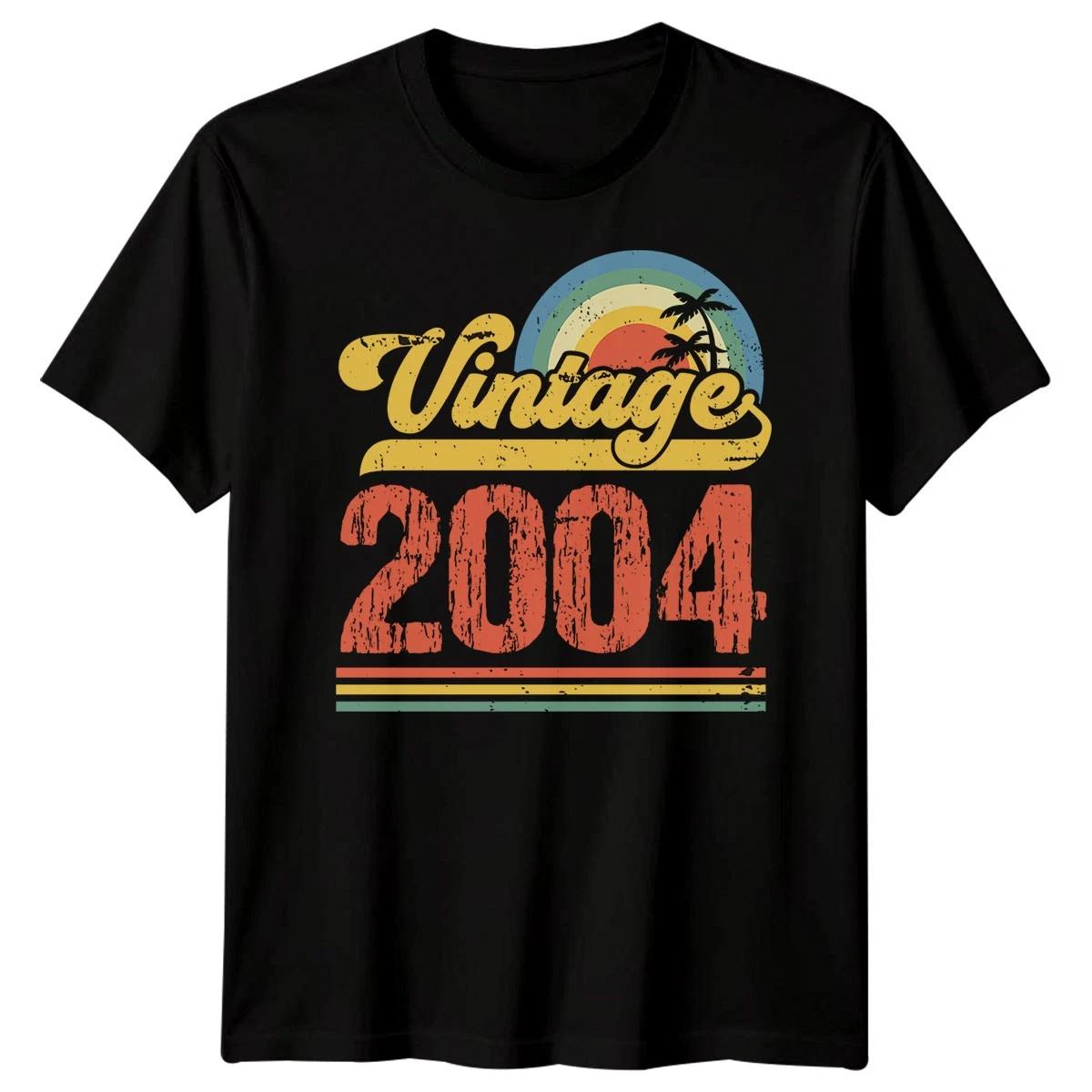 Vintage 2004 22nd Birthday Birth Year Mens T-Shirt Womens Tee Graphic Unisex Top XXXXL