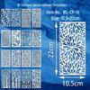 Geometric Floral Pattern Stencil for DIY Wall Painting