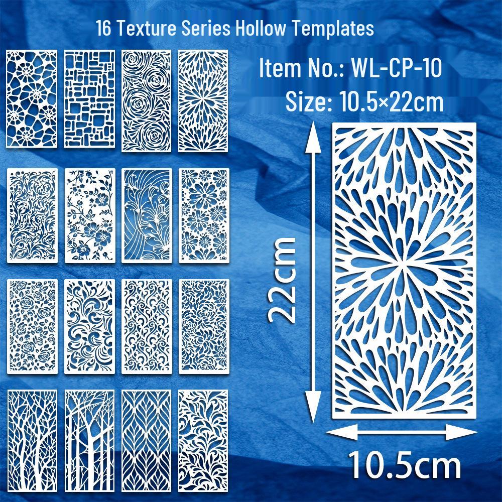 Geometric Floral Pattern Stencil for DIY Wall Painting