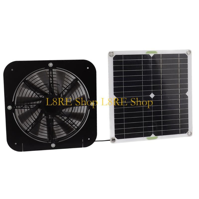 L8RE Monocrystalline Solar Panel Greenhouses Ventilation Pet House Exhaust Fan