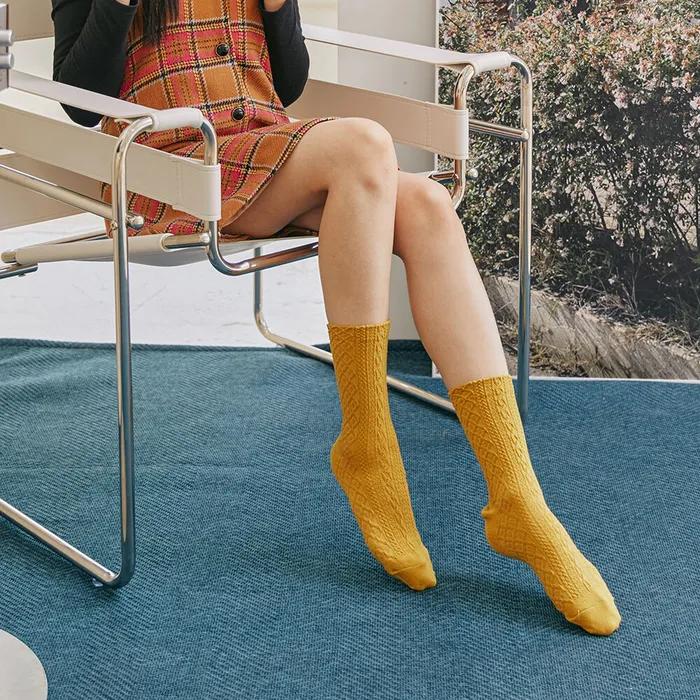 GGRN Fashion Socks_W-L-261 168N Waffle Twist