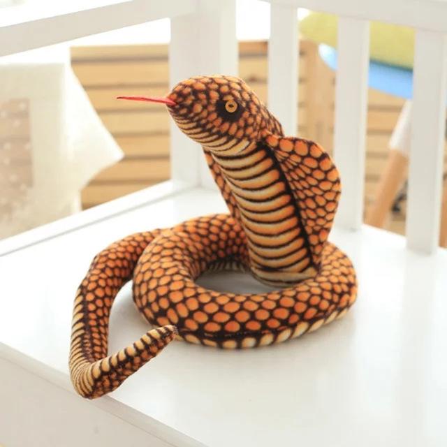 1pc 130cm Simulation Funny Snake Evil Plush Toy and Python Snake Soft Stuffed Lifelike Child Kid Friend Trick Gift