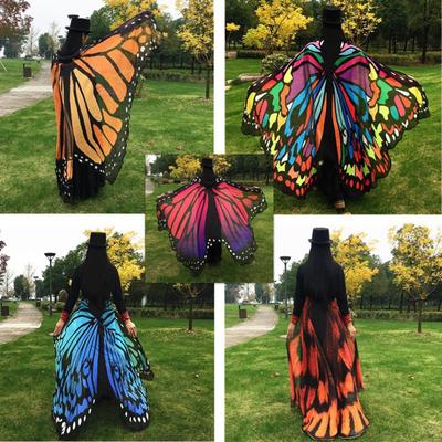 Fashion Butterfly Wing Beach Towel Cape Scarf for Women Christmas Halloween Gift KTY