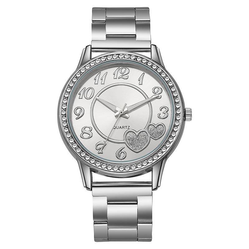 

Смотрите новый цифровой любовный темперамент, смотрите часы с ремешком из сплава стали с бриллиантами, женские женские кварцевые серебряный