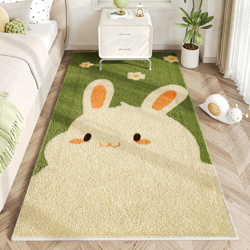 Schlafzimmer Bettvorleger Niedlicher Cartoon Langer Teppich Zimmerbodenmatte Erkerfenstermatte