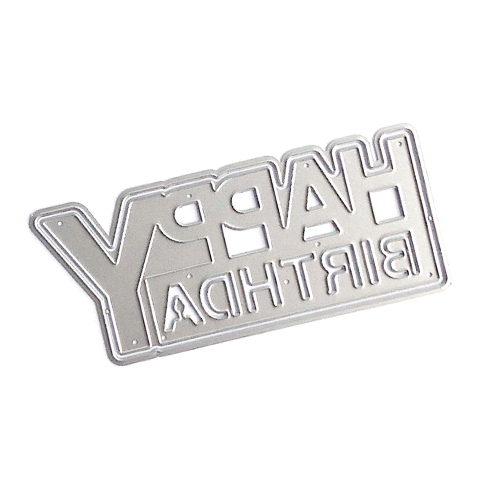 

Вырубные штампы «С Днем Рождения» из углеродистой стали для тиснения, скрапбукинга, тиснения, упаковки для изготовления открыток в стиле скрапбукинга