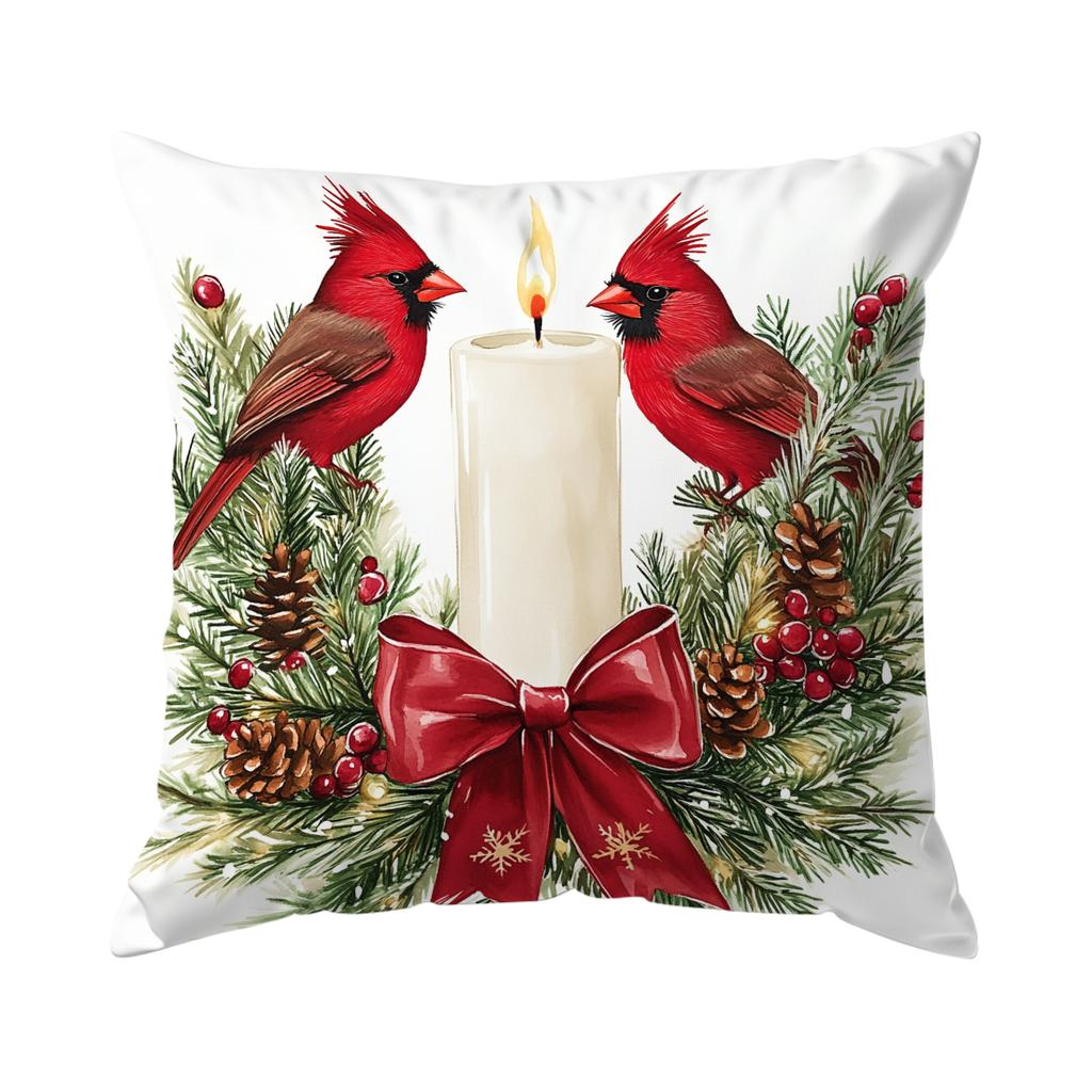 Christmas Reindeer Santa Claus Cushions Pillowcase Polyester Cushion Cover Throw Pillow Sofa Decoration Pillowcover Home Decor