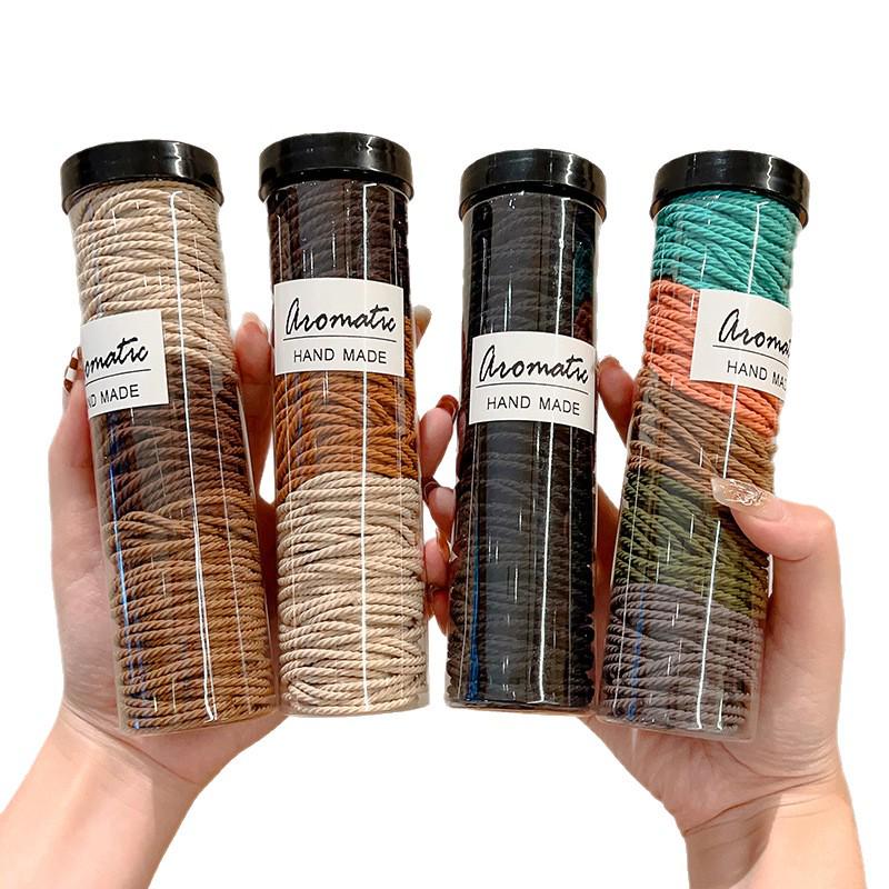 100 Durable Seamless High Elastic Hair Ties with No Damage Barrel Pack
