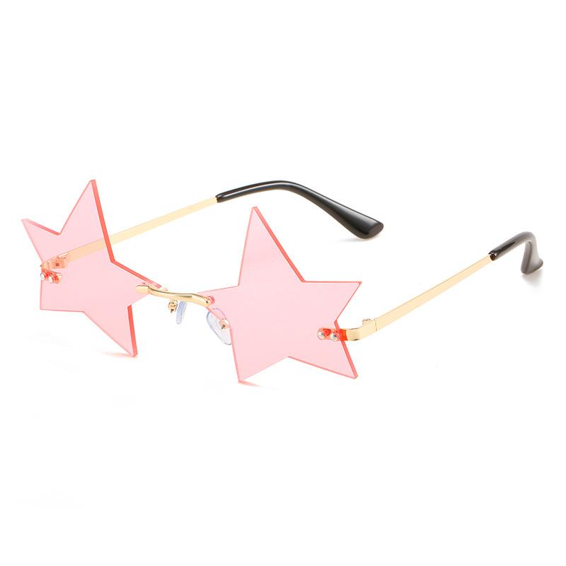 Personalized Pentagram Rimless Sunglasses, Marine Sunglasses, Funny Sunglasses