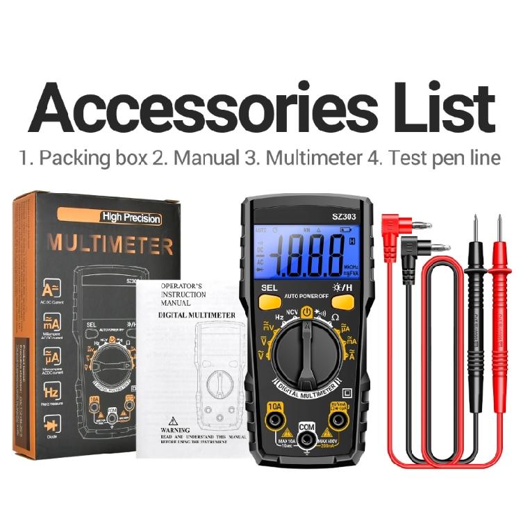 Handheld Digital Multimeter Digital Backlights Ammeter Voltmeter Ohm Voltages Tester Meter for Electrican