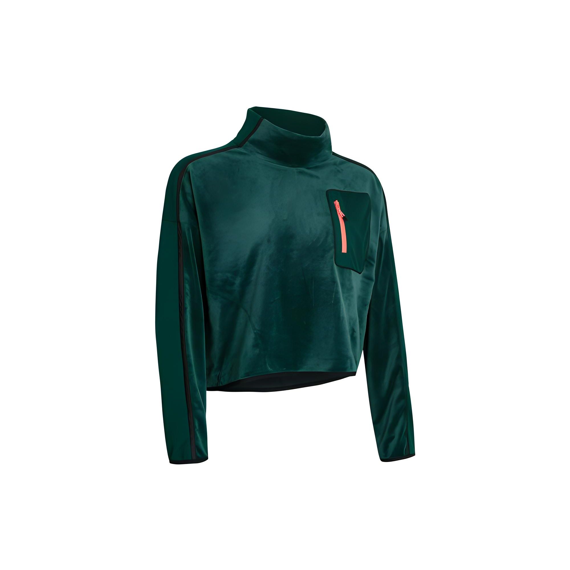 Under Armour Journey Solid High Neck Long Sleeve Sweatshirt Women sweatshirt Green 1373976-330 S