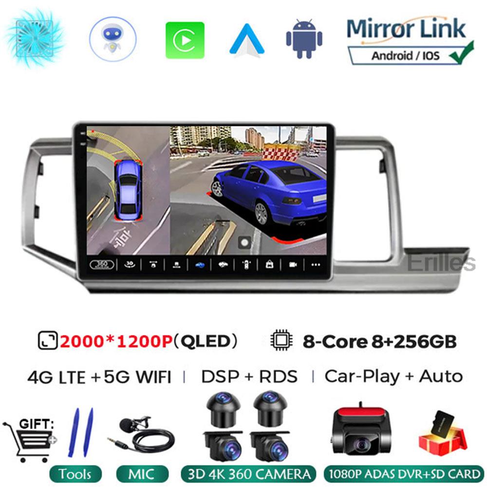 Android 14 Navigation NO 2DIN Carplay Auto Head Unit Screen For Honda Stepwgn 2009 - 2015 Radio Stereo Multimedia Car Player GPS