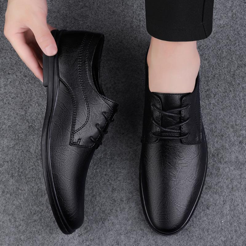 Men Formal Leather Shoes Black Pointed Toe Men Loafers Party Office Business Casual Shoes for Men Oxford Shoes Mens Dress Shoe