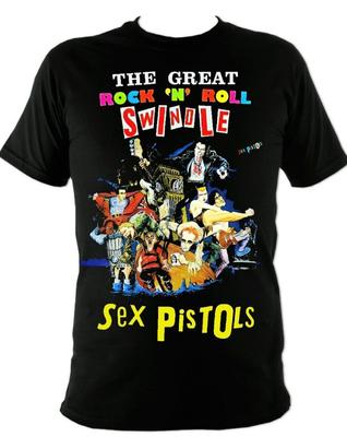 Sex Pistols Great Rock N' Roll Swindle T-shirt Tops tees Heren Dames