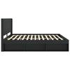 Bed Frame with Storage Space and Headboard Black 200 X 200 Cm