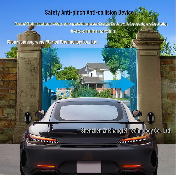 Medium DC Motor Straight Arm Gate Opener 5024 with Solar-Powered Remote Door Closer