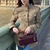 Woman Fashion Street Style Casual Jacket Women's Jackets Long Sleeves High Neck Pockets Single Breasted Decorate Autumn Coats