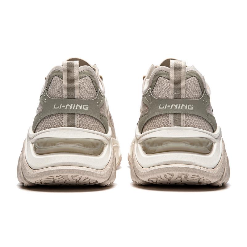 New LiNing CF Tracing Collection Thousand Line Strategy SS Cushioning Rebound Low Top Casual Shoes Men's Oat Gray AGLU141-2