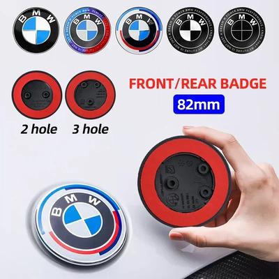 1 Stück 82mm ABS 2 3 Loch Auto Motorhaube Front Heck Kofferraum Abzeichen Logo Emblem Aufkleber für BMW E87 E46 E28 E60 G20 G03 G05 F10 E93
