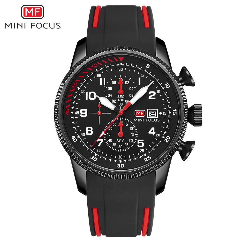Multifunctional Air Watch Waterproof Quartz Watch Sports Glow-in-the-dark Silicone Band Men's Watch