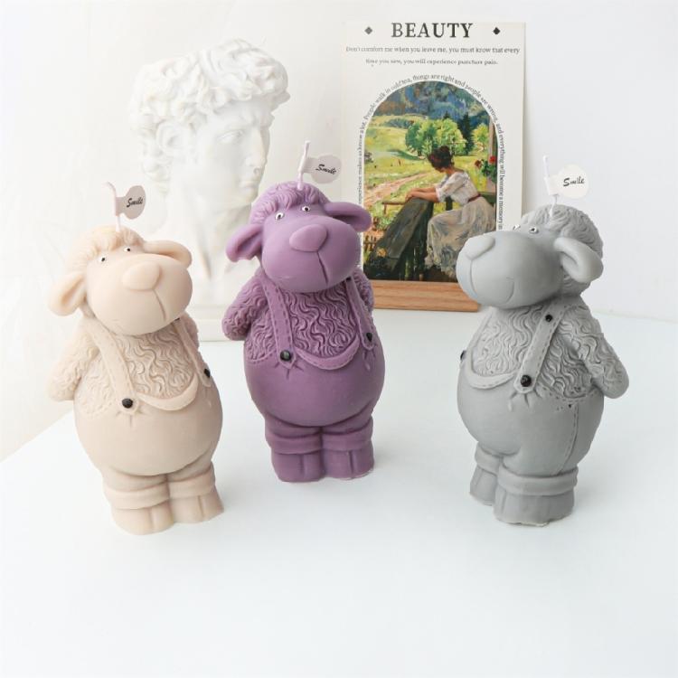 Sheep-like Candle Mold for Making Candle Soap Plaster Ornament Home Decorations