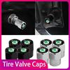 NADH5 New 4Pcs Car Wheel Tire Valve Caps Air Stem Covers Accessories For Skoda Fabia Octavia Karoq Kodiaq Kamiq Superb Rapid Scale