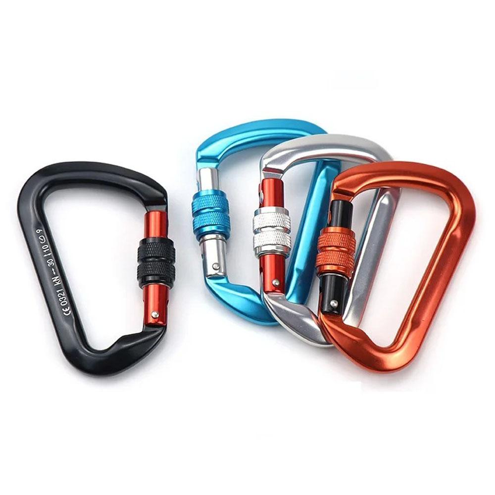 High-strength Aluminum Alloy 30KN Carabiner Clip Outdoor Safety Buckle Hook For Camping Advanture.
