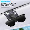 Car Sunglasses Clip Sun Visor Glasses Holder Card Ticket Holder Stable Storage Clips Eyeglasses Hanger Magnetic Glasses Holder