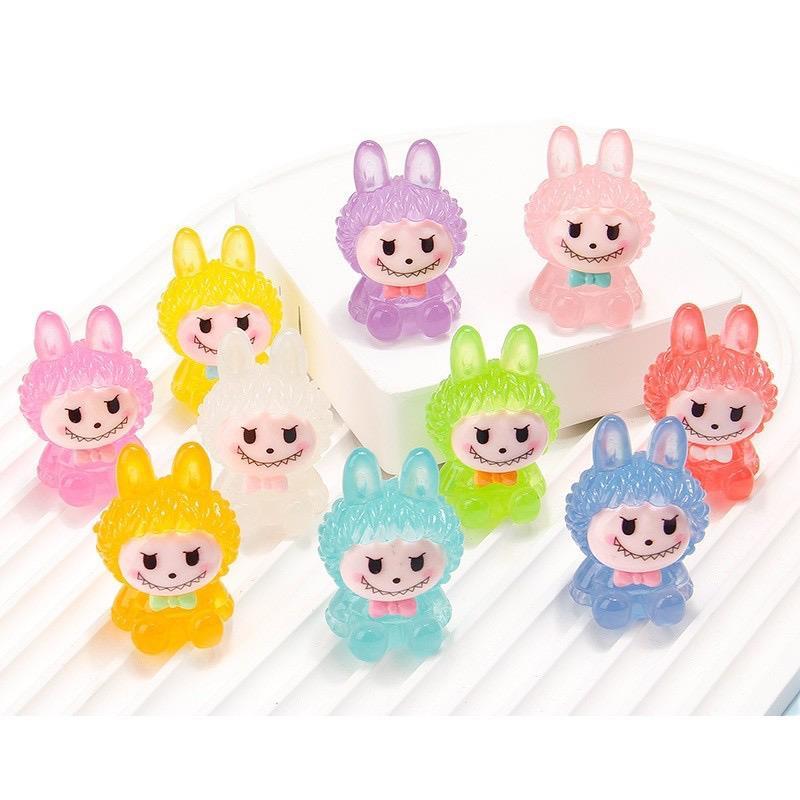 Cartoon Labu DIY Jewelry Pendant Car Ornament Labu Doll Night Light Resin Accessories