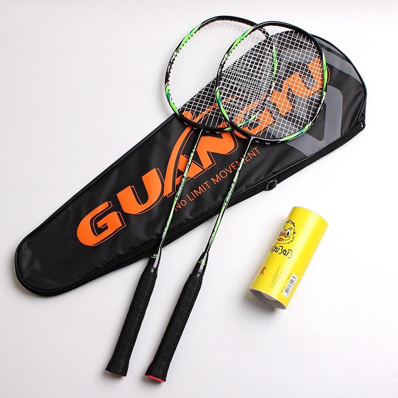 Composite carbon fiber badminton racket 2-pack G5 4U light 20 pound LBS couple family entertainment 20LBS